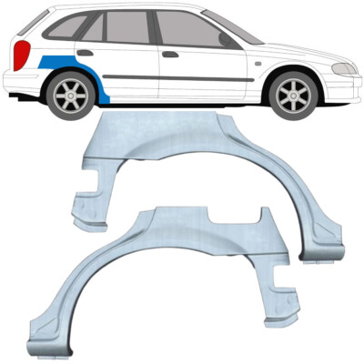 Für Mazda 323F 1998-2004 Radlauf reparatur blech Kotflügel Paar