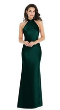 Social bridesmaids Scarf Tie High-Neck Halter Maxi Slip Dres Size 8