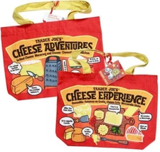 Trader Joe’s NEW Cheese Adventures Reusable Canvas Shopping Bag Tote NWT