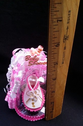 CAKE TOPPER Baby shower, Pink, Favor, It's a girl Shoe, Announcement, Gift - Picture 5 of 8