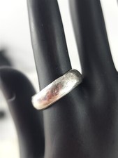 SX Vintage Sterling Silver Smooth Band Ring Size 7- 2.2 Grams