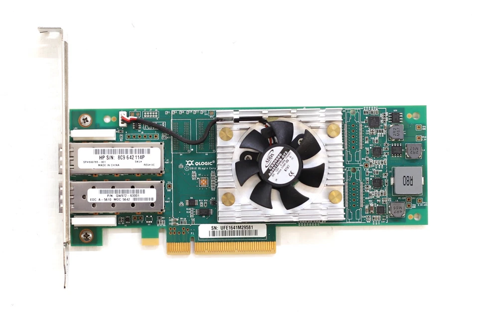 HP QLE2662 Dual-Port 16GB SFP+ PCIe x8 Host Bus Adapter P/N: 699765-001 Tested - Image 2 of 4