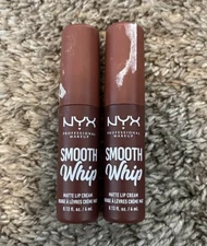 NYX MAKEUP Smooth Whip Matte Lip Cream WMLC04 Teddy Fluff .13 oz Ea 2 pcs