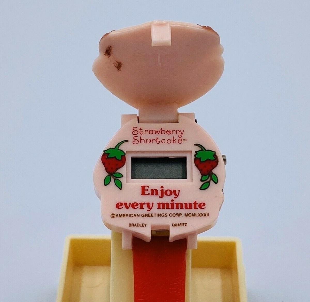 RARE 1980s Vintage Strawberry Shortcake x Bradley Collab Flip Top 