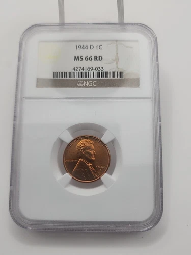 1944-D Lincoln Head Cent Wheat Penny Denver Mint MS 66 RD NGC
