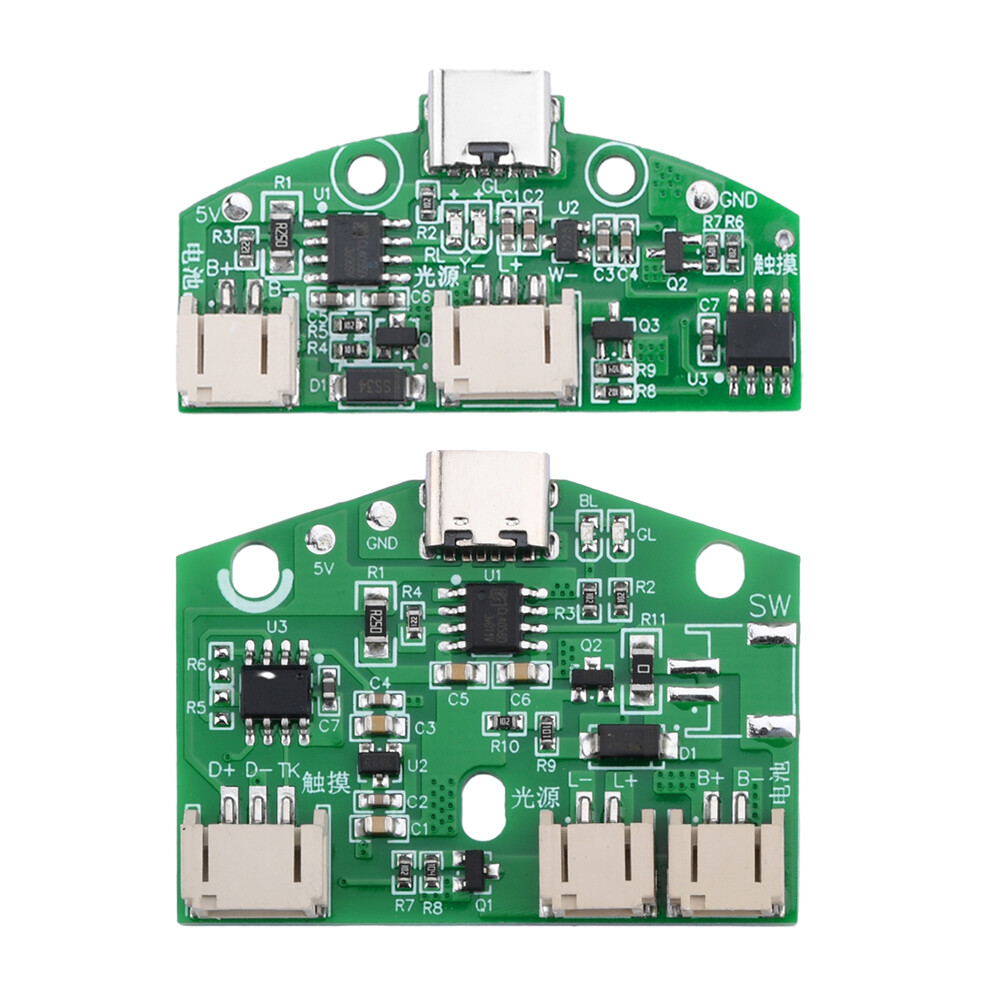 Módulo de control de luz táctil atenuación carga USB placa de circuito lámpara de mesa tipo C