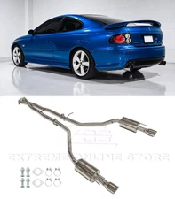 For 04-06 Pontiac GTO Cat Back Muffler Exhaust Kit 2.5" Piping 4" Tips Slant Cut