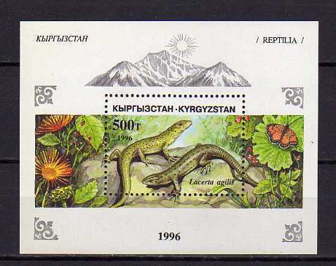 15696) KYRGYZSTAN 1996 MNH** Nuovi** S/S Reptiles - Afbeelding 1 van 1