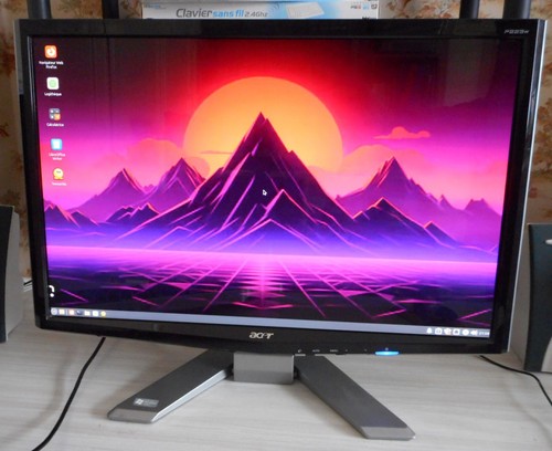 Moniteur ecran 22" VGA LCD TFT TN ACER P223W format 16:10 / resolution 1680x1050 - Photo 2/5