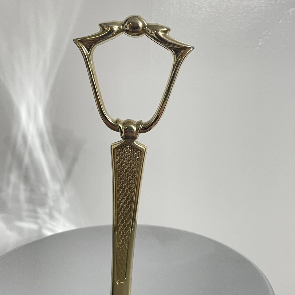 Three Tiered Kromex Vintage Serving Dish Made In USA 2 Tone Silver And Gold - Image 2 of 4