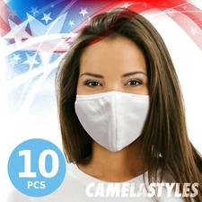 10 pcs Women Teen Face Mask Medium Size fitted Cover Mask Reusable Washable 