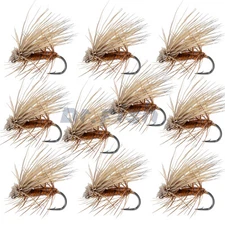 10pcs Dry Flies Lure Kit with Box Elk Hair Caddis Fly Fishing Hook #16 #18 Trout
