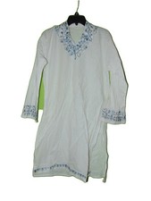 White Embroidered Kurtha Shirt XX Women New Cotton