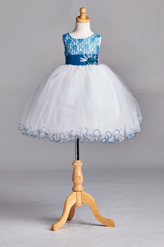 NEW Lace Tulle Dress S M L XL 2 4 6 8 10 12 14 Flower Girl Wedding Easter #015 - Picture 77 of 90