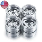 Qmore 4PCS Alloy Rear Wheel Rim Hub for Tamiya 1:14 RC Tractor Trailer Truck Car