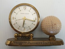 Antique PGA Hole In One Trophy. Plymouth Golf Ball Company. Clock.