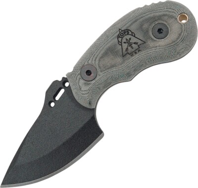 TOPS Wolf Pup Fixed Knife 2.25'' 1095 High Carbon Steel Full Blade Micarta Handle