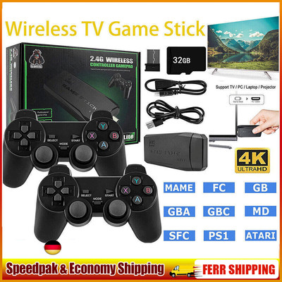 20000+ 4K TV Video Game Stick Retro Gaming Konsole mit 2 Wireless Controller NEW