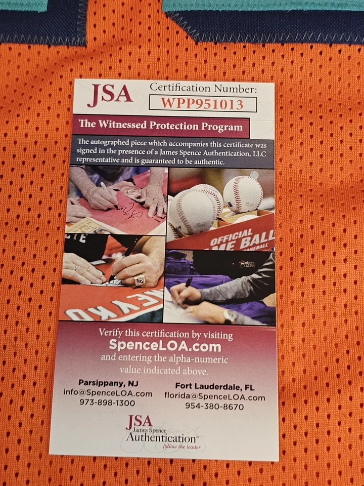 Bob Griese Autographed/Signed Jersey JSA COA Orange Custom Jersey - Image 4 of 4