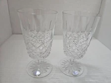 Rogaska Hamilton Cut Lead Crystal Iced Tea Goblets (2) NOS EXCELLENT!!