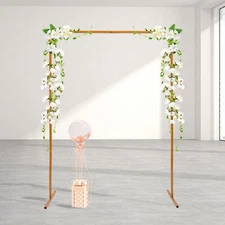 Wedding Arch Backdrop Metal Stand Square Flower Rack Frame Garden Party Decor US