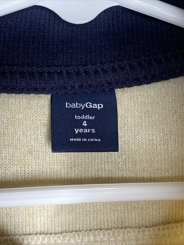 Gap Kids Boy’s Pullover Sherpa Sweater Jacket 3 Snaps Kangaroo Pocket Size 4 Yrs - Picture 3 of 4