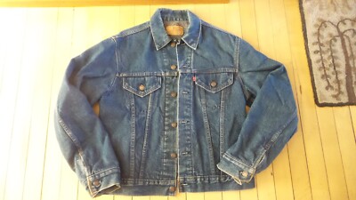 Vintage LEVI'S MEN'S Denim JEAN JACKET Lined, 70505, Sz 42, 0317