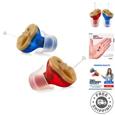 Digital Hearing Aids for Seniors - Invisible in Canal CIC In-Ear Mini Sound E...