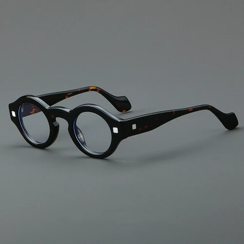 Acetate Round Retro Eyeglasses Men Women Clear Lens Fashion Glasses Frames New - Picture 1 of 19