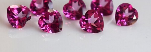 AAA Natural Coated Pink Topaz Heart Cut Loose Gemstone For Making All Jewelry - Bild 19 von 24