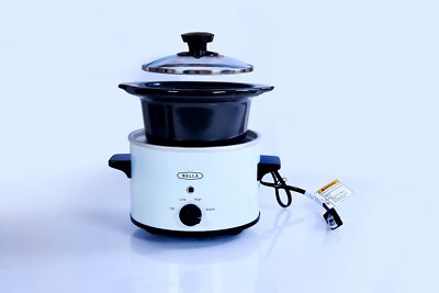BELLA 1.5 Qt Quart Slow Cooker Crock w/Tempered Glass Lid