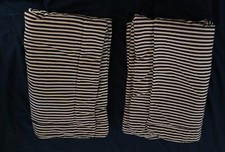 LARGE Pillow Sham Black white stripe Padded 42x 23 Inch Zipper Closure