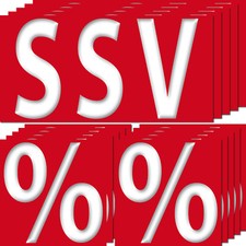 15 naklejek zestaw naklejek SSV 20cm + procent 10cm letnia wyprzedaż 4061963007976