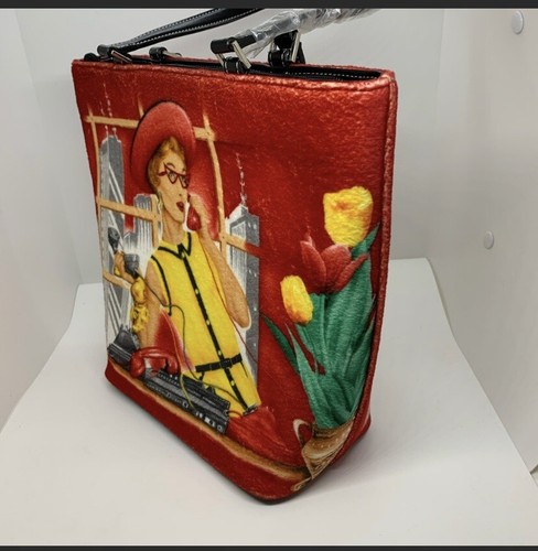 Funky retro hipster style handbag rockabilly pinup vintage inspired 50s New - Picture 6 of 12