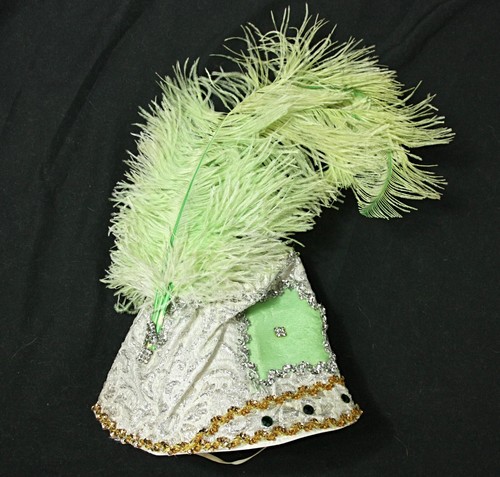 Vintage Mardis Gras Float Rider Sequin Velvet Parade Costume Top and Hat Set Men - Picture 11 of 14