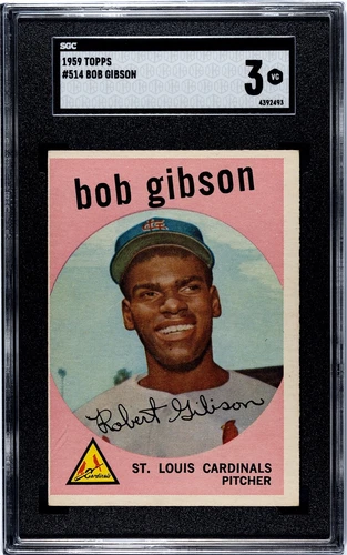 1959 Topps #514 Bob Gibson RC SGC 3 St. Louis Cardinals HOF Baseball Card (2493)
