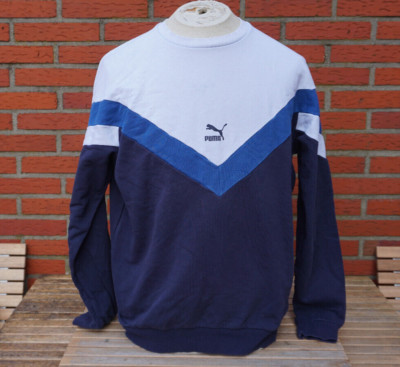 PUMA PERFORMANCE Sweatshirt im dreifarbigen Design marine Retro Design Größe L