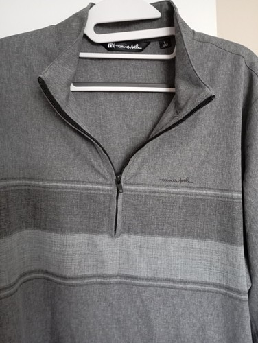 Travis Mathew Shirt Mens Large Grey 1/4 Zip Fleece Golf Designer Fabrics - Picture 5 of 6