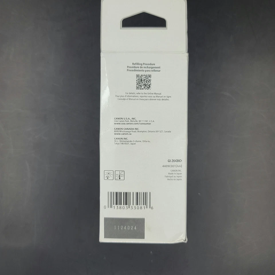 Botella de tinta negra pigmentada Canon GI-26 SELLADA 4409C001 DDP a EE. UU. Foto 3 de 4