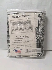 A.L Ellis Bradford Valance Black Toile Gingham Check Double Layer 70x15  Curtain
