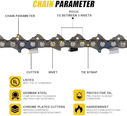 6 Motosega Pk 20" Barra Adatta Motoseghe Artigiane 3/8 050 70 Link - Foto 7