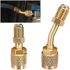 R410A Straight Angled Adapter, Mini Split System Adapter, 5/16" Female to 1/4"