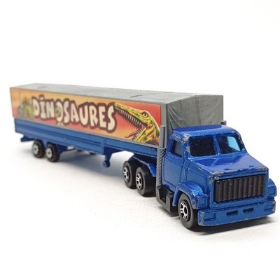 Majorette Mack Truck Dinosaures Dark Blue 1/100 (6'') Pre-Owned 001