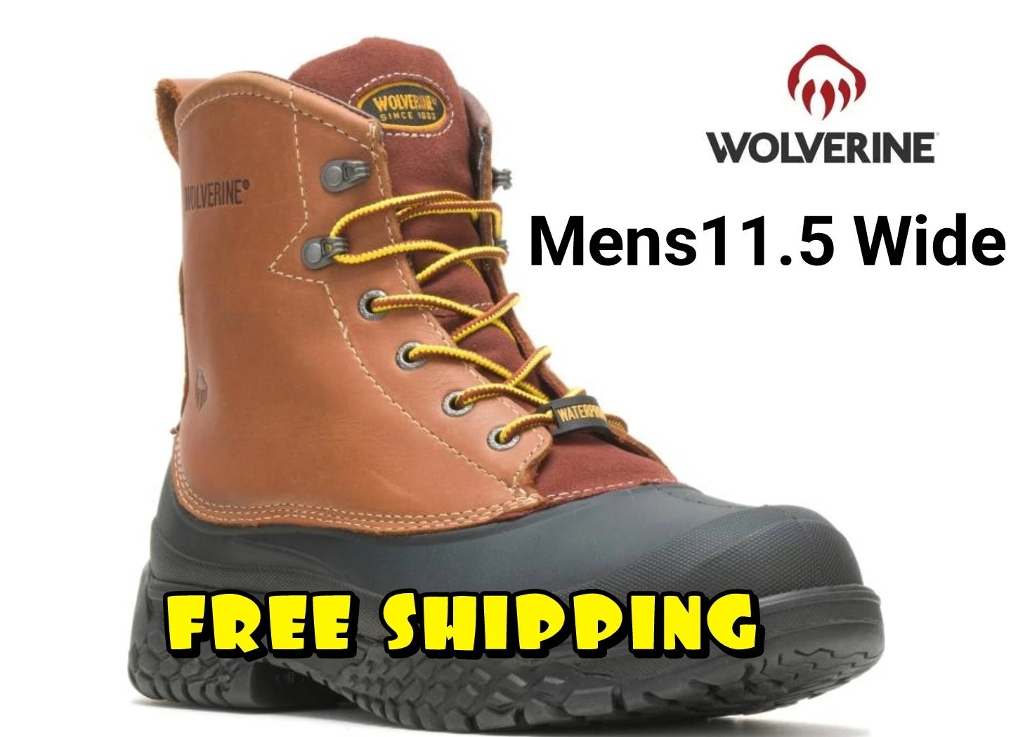 Wolverine 6" Rival SwampMonster Steel Toe Waterproof Boots sz 11.5 Wide