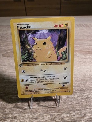 1.Edition Pokemon Base Set 58/102 / Pikachu / Deutsch / Near Mint or Better