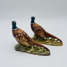 Vintage Beswick Pheasant Porcelain 1226 (Looking Back) Figurines 6"x8” Set Of 2
