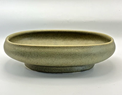 Vintage McCoy Pottery Bowl Planter Floraline USA 8”x5” Oval Green Speckled