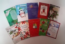 Lot 10 Hallmark Christmas Holiday Greeting Cards 5" x 8" With Envelopes. NEW
