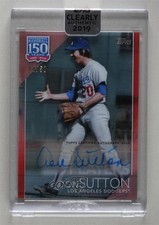 2019 Topps Clearly Authentic Red 44/50 Don Sutton #YBP-DS Auto HOF 10no