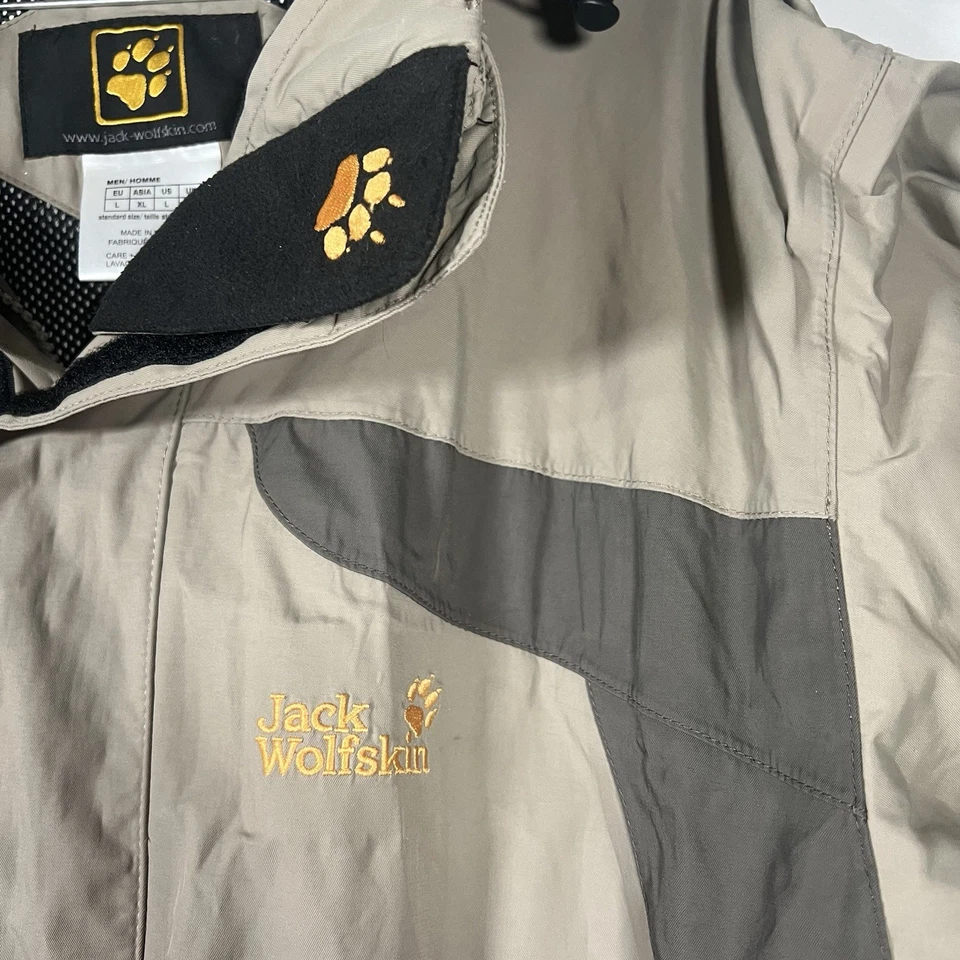 Chaqueta Jack Wolfskin Texapore Para Hombres Grande Marrón Tostado Impermeable Abrigo de Lluvia Trekking Foto 4 de 4